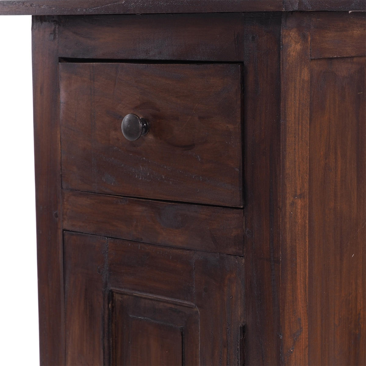 FLURSCHRANK PLANT 80 Mahagoni Recyclingholz, Used Look 03 dunkelbraun - Dunkelbraun, Holz (35/80/25cm) - DESIGN DELIGHTS