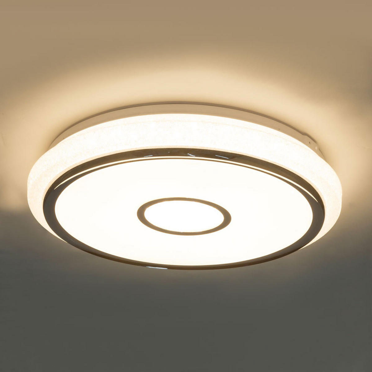 LED DECKENLEUCHTE DANI weiß Kristall - Weiß, Kunststoff (50/50/9.5cm)