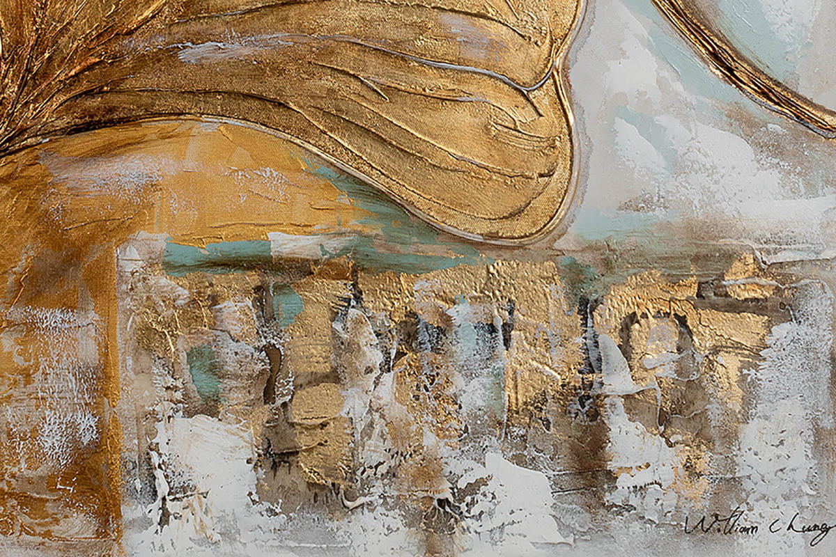 ACRYLBILD HANDGEMALT 60/90 cm - Blau, Holz/Textil (60/90cm) - KUNSTLOFT