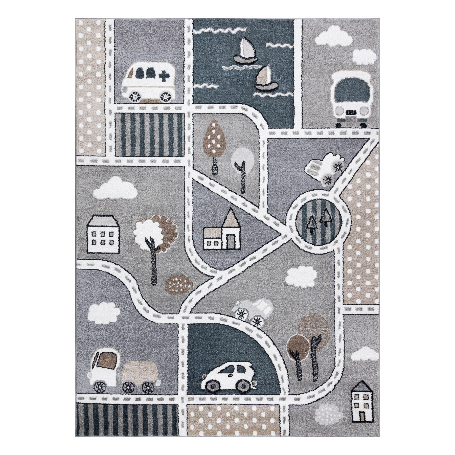 TEPPICH Fun 180/270 cm - Grau, Textil (180/270cm) - rugsX