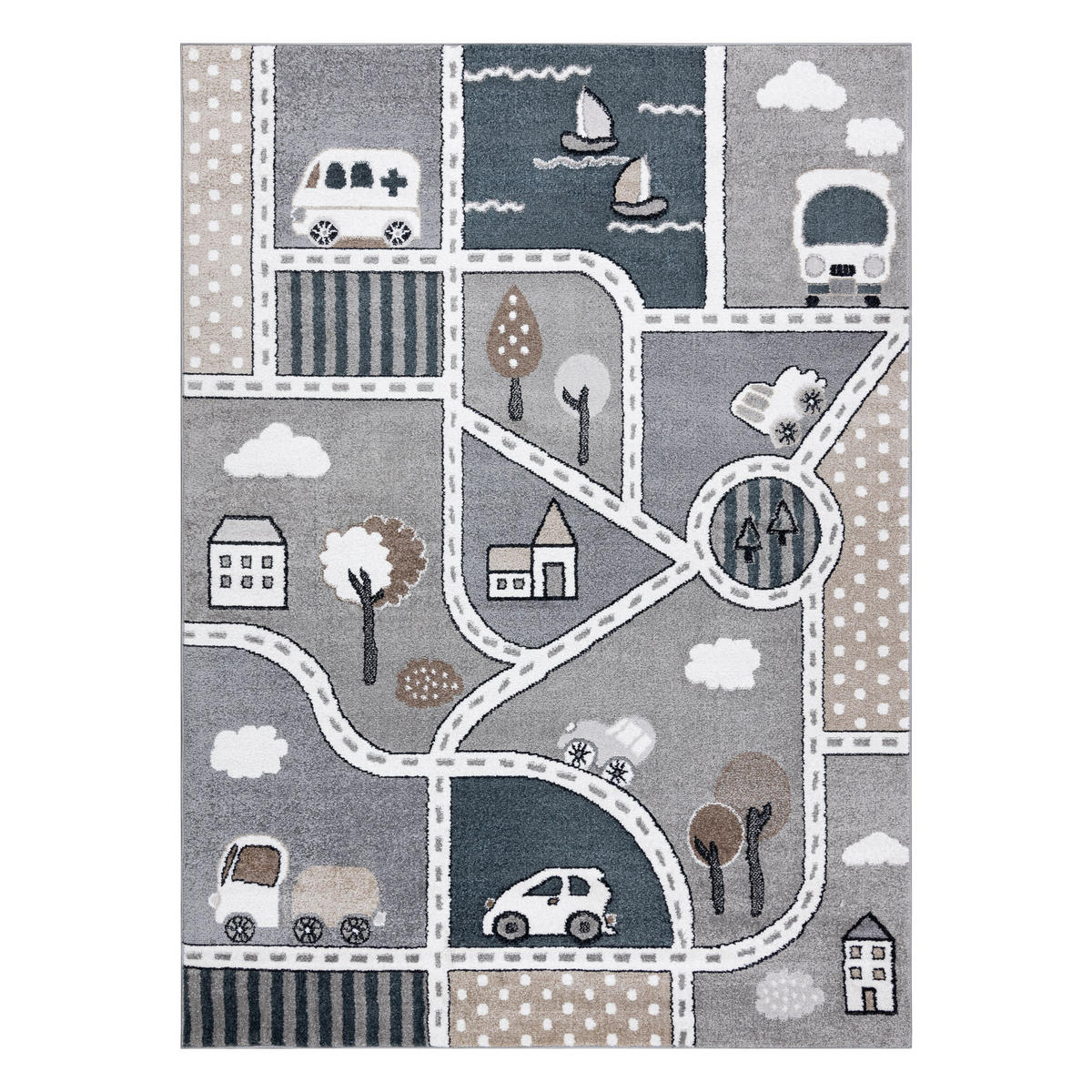TEPPICH Fun 120/170 cm - Grau, Textil (120/170cm) - rugsX