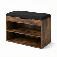 SCHUHREGAL Vault 60/30/47 cm - Dunkelbraun, Holzwerkstoff (30/47/60cm) - BOXIMO