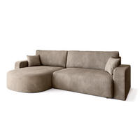 ECKSOFA Bisk mit Schlaffunktion Beige Cordstoff - Beige, Textil (275/170cm) - Bromarkt