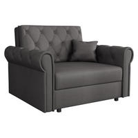 SCHLAFSOFA Viva Roma I - Schwarz/Graphitfarben, Holz/Textil (116/85/98cm) - MIRJAN24