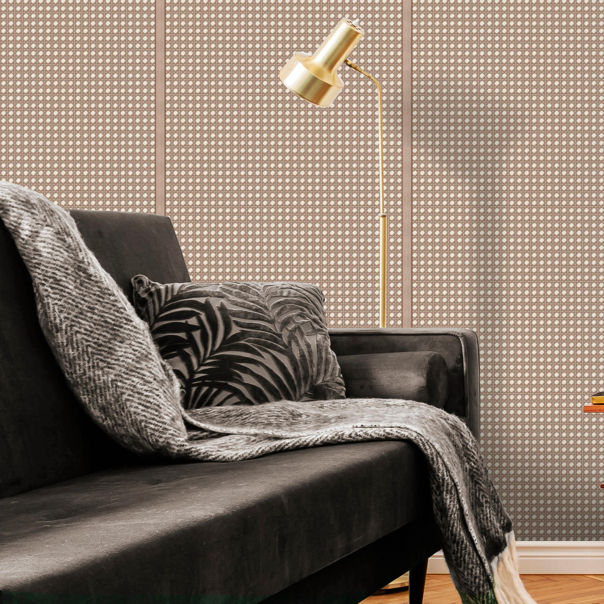 TAPETE Karomuster 53 cm x 10 m - Braun, Papier (53/1000cm) - Sanders & Sanders