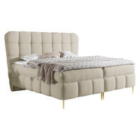 BOXBETT Lolly - Beige/Goldfarben, Holz/Textil (120/200cm) - MIRJAN24