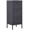 AKTENSCHRANK schwarz Wostok - Schwarz, Metall (43/103/40cm) - Beliani