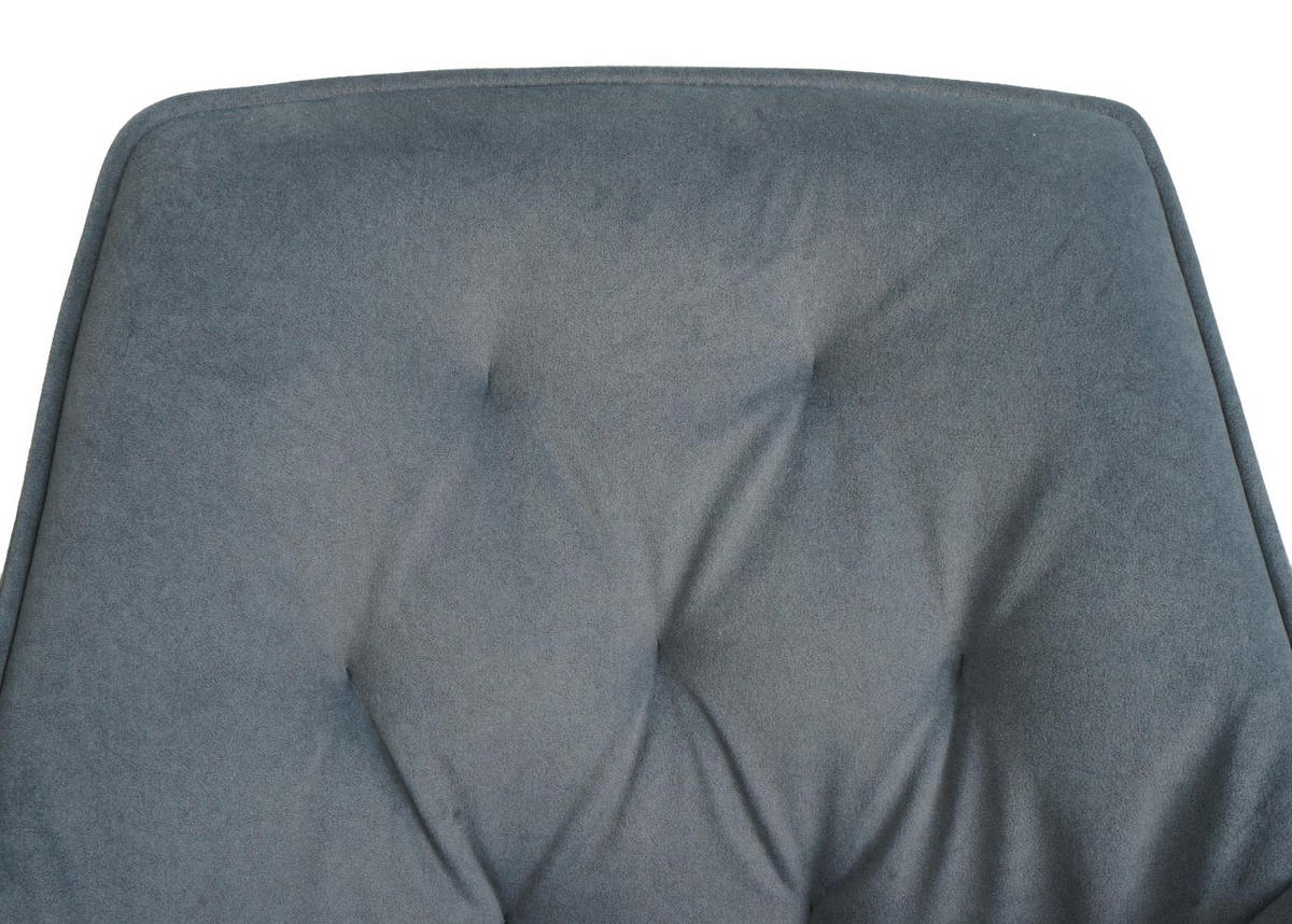 ESSZIMMERSTUHL 6er-Set 87x55x60cm Sitzhöhe 48cm Metall Stoff/Textil Anthrazit - Anthrazit, Textil (55/87/60cm) - CHEFGASTRO