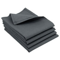 GESCHIRRTÜCHER, 4er-Set, 50x70 cm, 50% Baumwolle, 50% Leinen, Grau - Anthrazit, Textil (50/70cm) - Zollner
