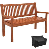 GARTENBANK,2-SITZER Holz wasserdichte Abdeckung,hellbraun - Braun, Holz (125/90/62cm) - Vallsero