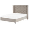 POLSTERBETT 180/200cm Hellgrau Lubbon - Hellgrau, Textil (180/200cm) - Beliani