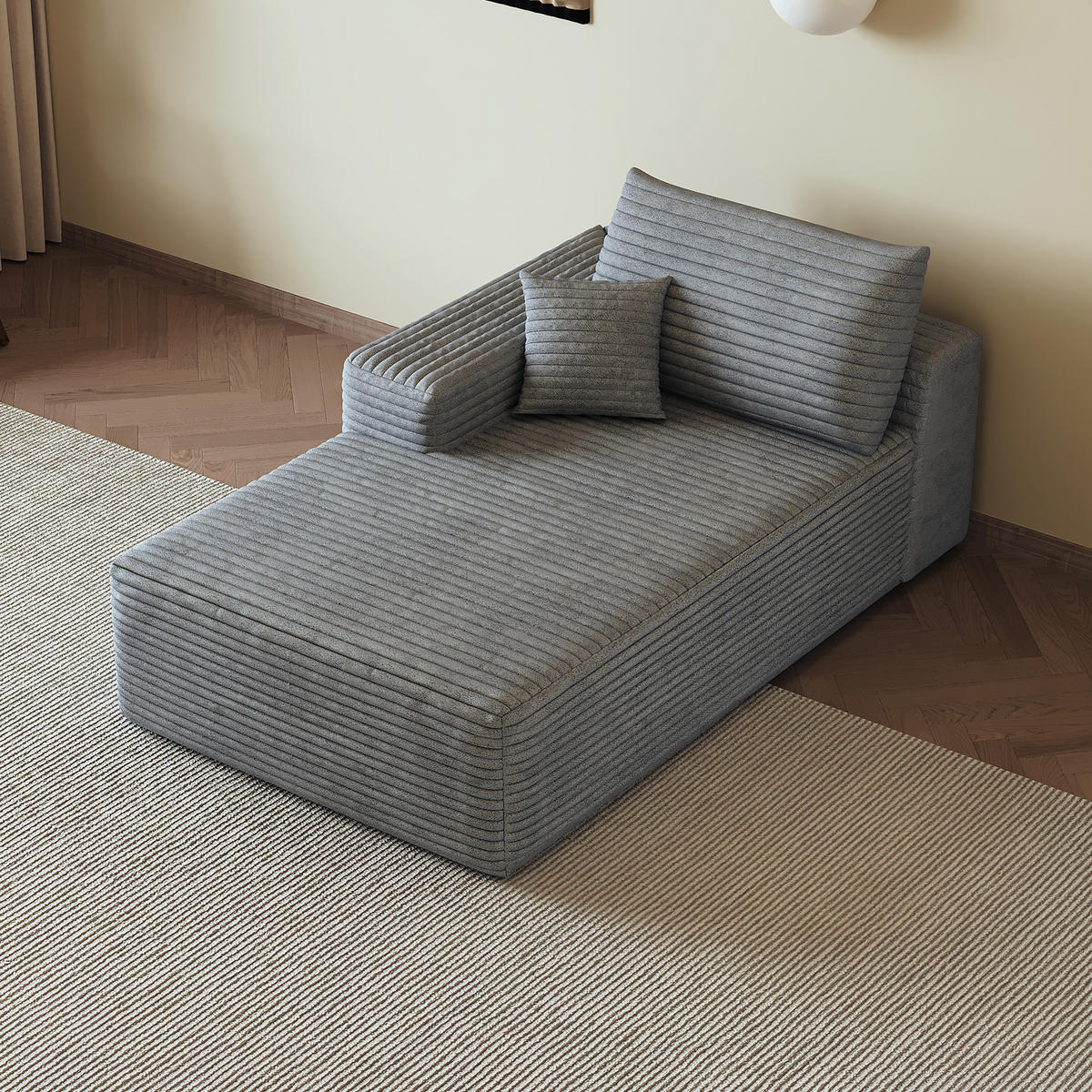 RÉCAMIERE DE-34752 linke Chaiselongue Grau - Grau, Textil (95/83/175cm) - ComfortXL