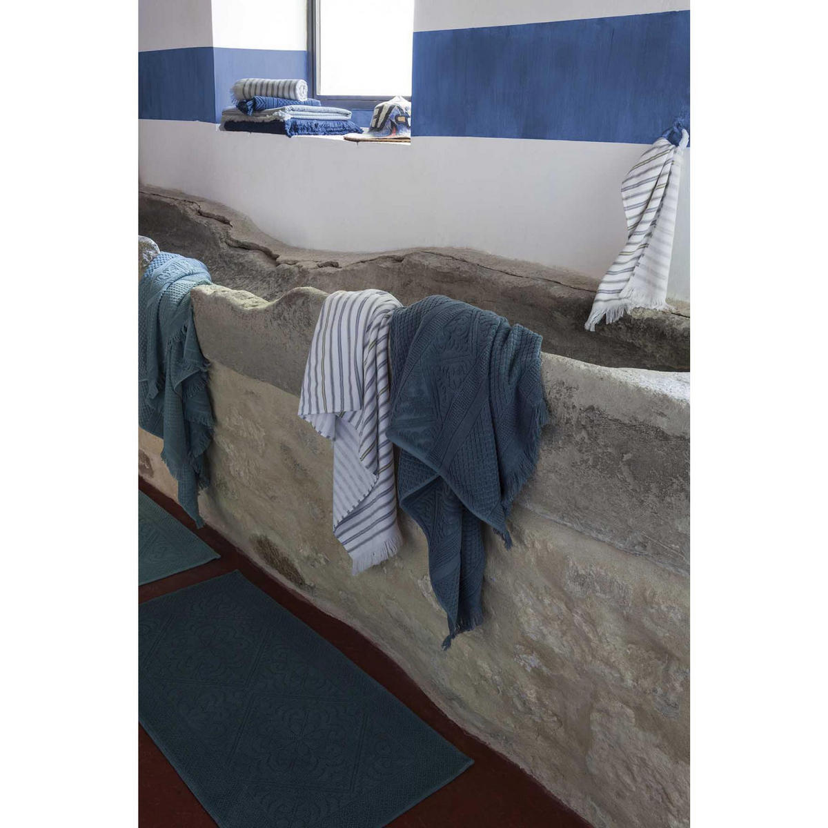 HANDTUCH Zoé graugrün 50 x 100 cm - Türkis, Textil (50/100cm) - Vivaraise
