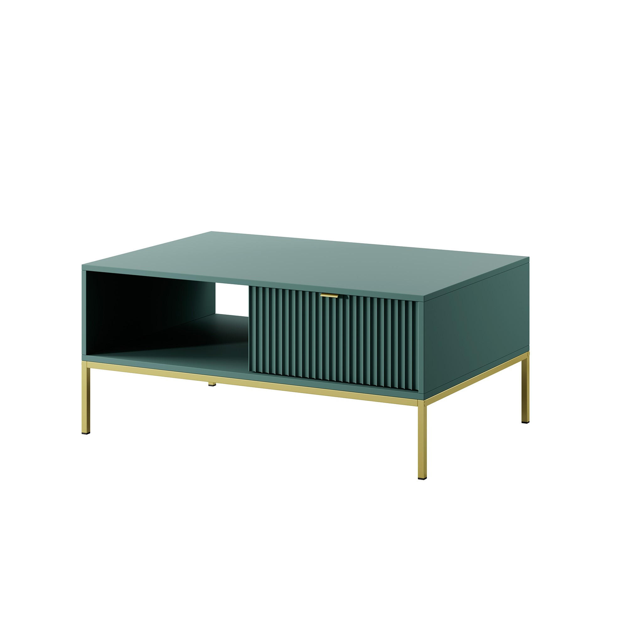 Bettso Couchtisch Grün, Gold 104x46x68 cm