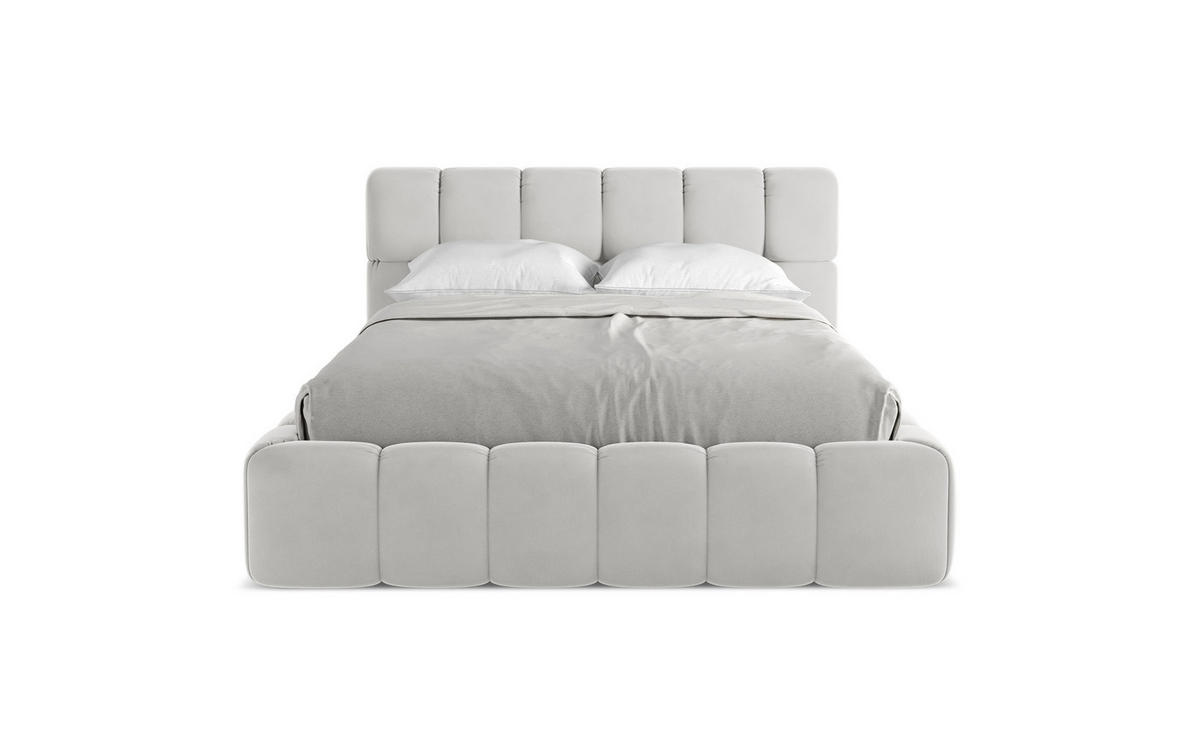 POLSTERBETT mit Bettkasten und Lattenrost 160x228 Grau - Silberfarben/Schwarz, Kunststoff/Textil (140/200cm) - Makamii