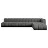 ECKSOFA modulares Sofa Darnel-L3 - 387x177x70 cm Dunkelgrau - Dunkelgrau, Holzwerkstoff/Textil (387/177cm) - ALTDECOR