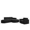 SOFASET Palma Ecksofa Sessel Opera - Schwarz, Holzwerkstoff/Textil (236/78/165cm) - Fun Möbel