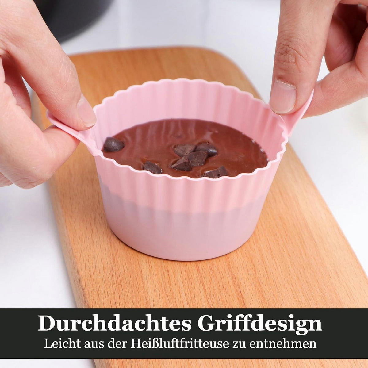 MUFFINFORM 6er Set Silikon Grau - Grau, Kunststoff (8/4.5/8cm)