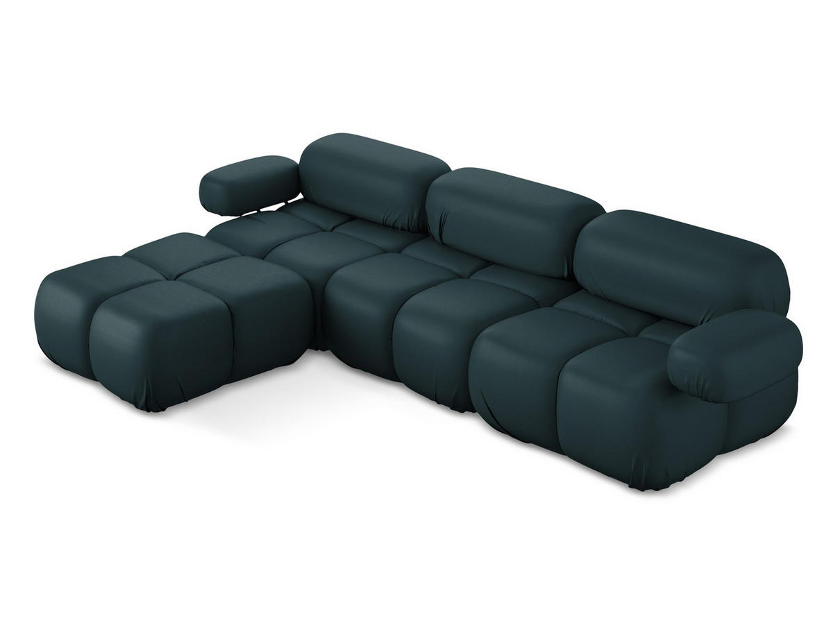 ECKSOFA Beidseitig Kunstleder Blau - Blau/Petrol, Leder/Kunststoff (285/191cm) - Makamii
