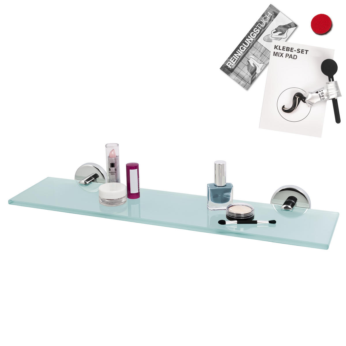 GLASABLAGE LUCENTE, Edelstahl, verchromt - Chromfarben, Metall (46/6/13cm) - bremermann