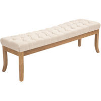 SITZBANK 150/38 cm Stoff Creme - Creme/Naturfarben, Holz/Textil (150/46/38cm) - CLP