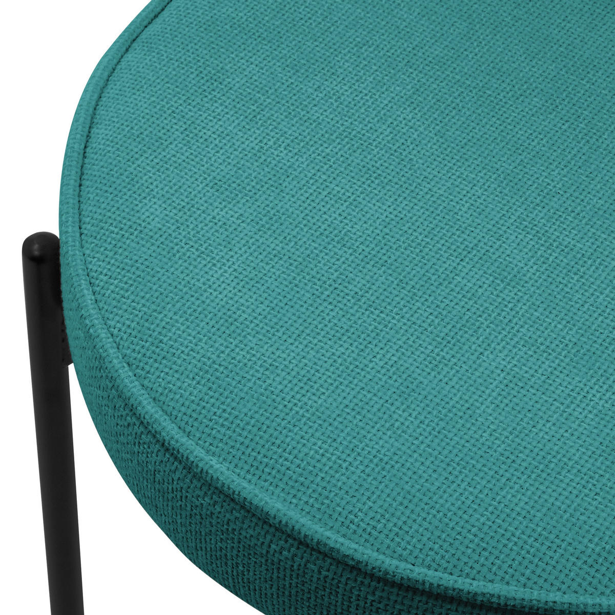 ESSZIMMERSTUHL 2er Set Petrol mit Stoffbezug - Petrol/Schwarz, Textil/Metall (50/83/63cm) - ML-DESIGN