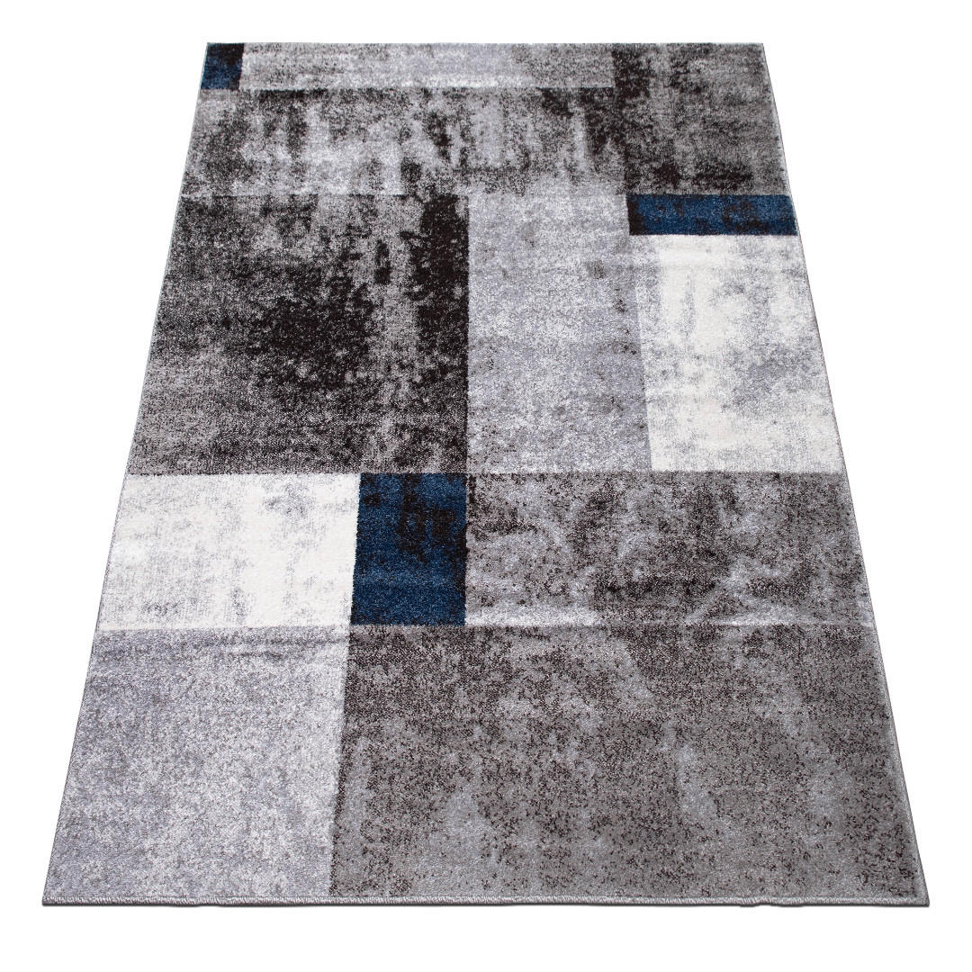 TEPPICH Phönix abstraktes Design blau 160 x 230 cm - Blau, Kunststoff/Textil (160/230cm)