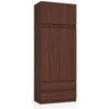KLEIDERSCHRANK Dunkelbraun 234/90/51 - Dunkelbraun, Holzwerkstoff (90/234/51cm) - RAUMHIRSCH FURNITURE