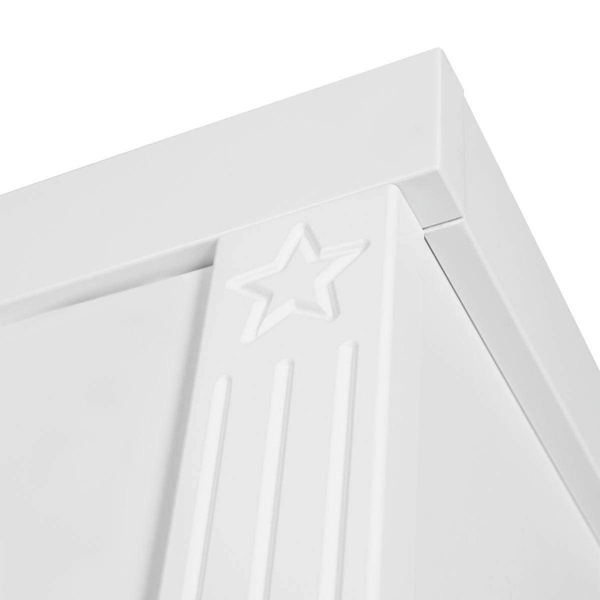 KLEIDERSCHRANK Maxi - Weiß, Holzwerkstoff/Metall (138.5/199/54.5cm) - Roba