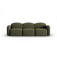 SOFA Blair aus Chenille-Stoff grün meliert 3 Sitzplätze - Grün, Textil (87/80/272cm) - Micadoni
