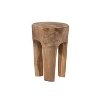 HOCKER Teak Wurzel 30x30x40 natur lackiert UNIKA #154 - Braun, Holz (30/40/30cm) - Massivmoebel24