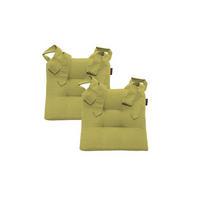 STUHLKISSEN Fino mit Schleifenband 2er Set grün - Grün, Textil (46/42/7cm) - Magma Heimtexx