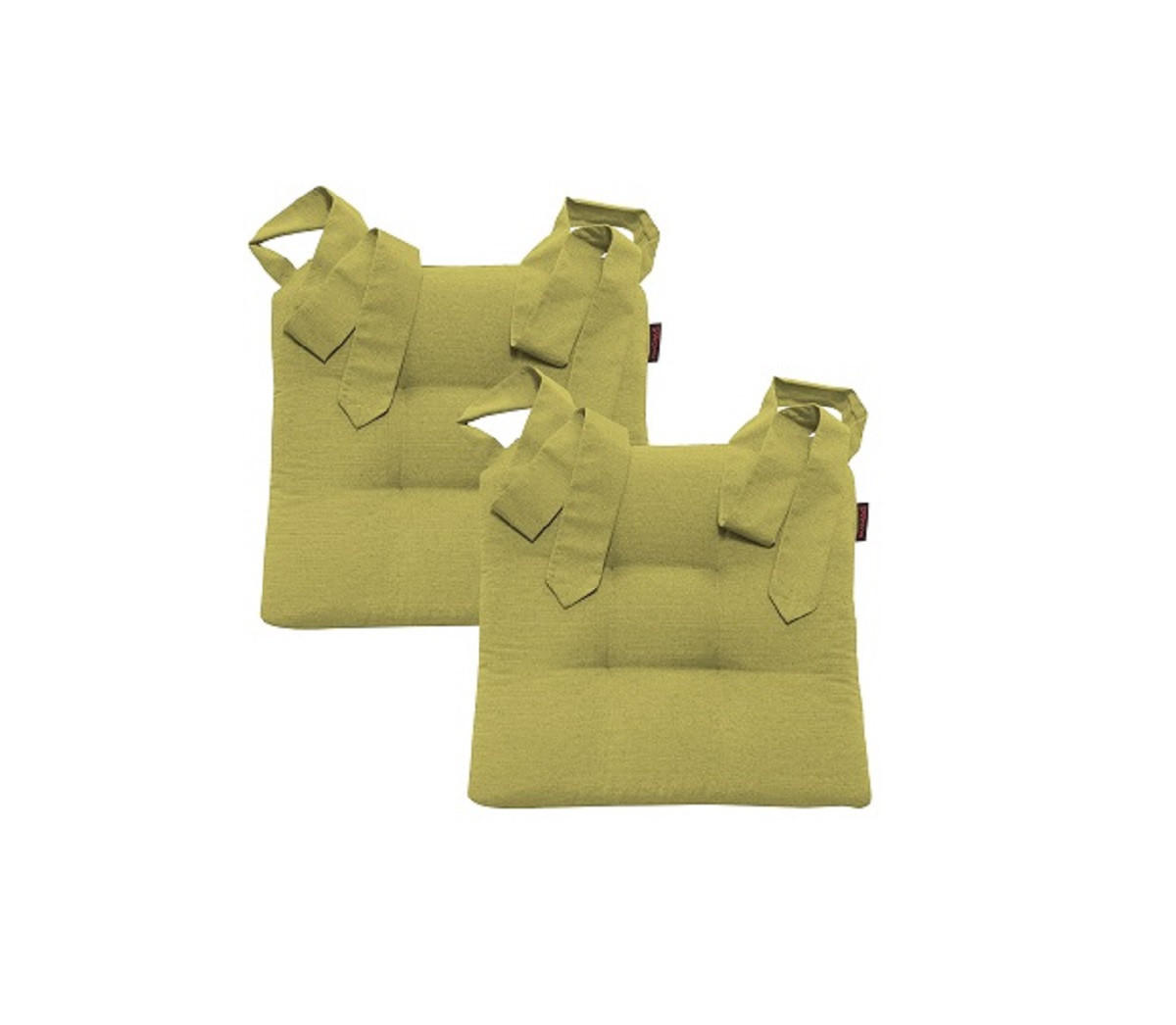 STUHLKISSEN Fino mit Schleifenband 2er Set grün - Grün, Textil (46/42/7cm) - Magma Heimtexx