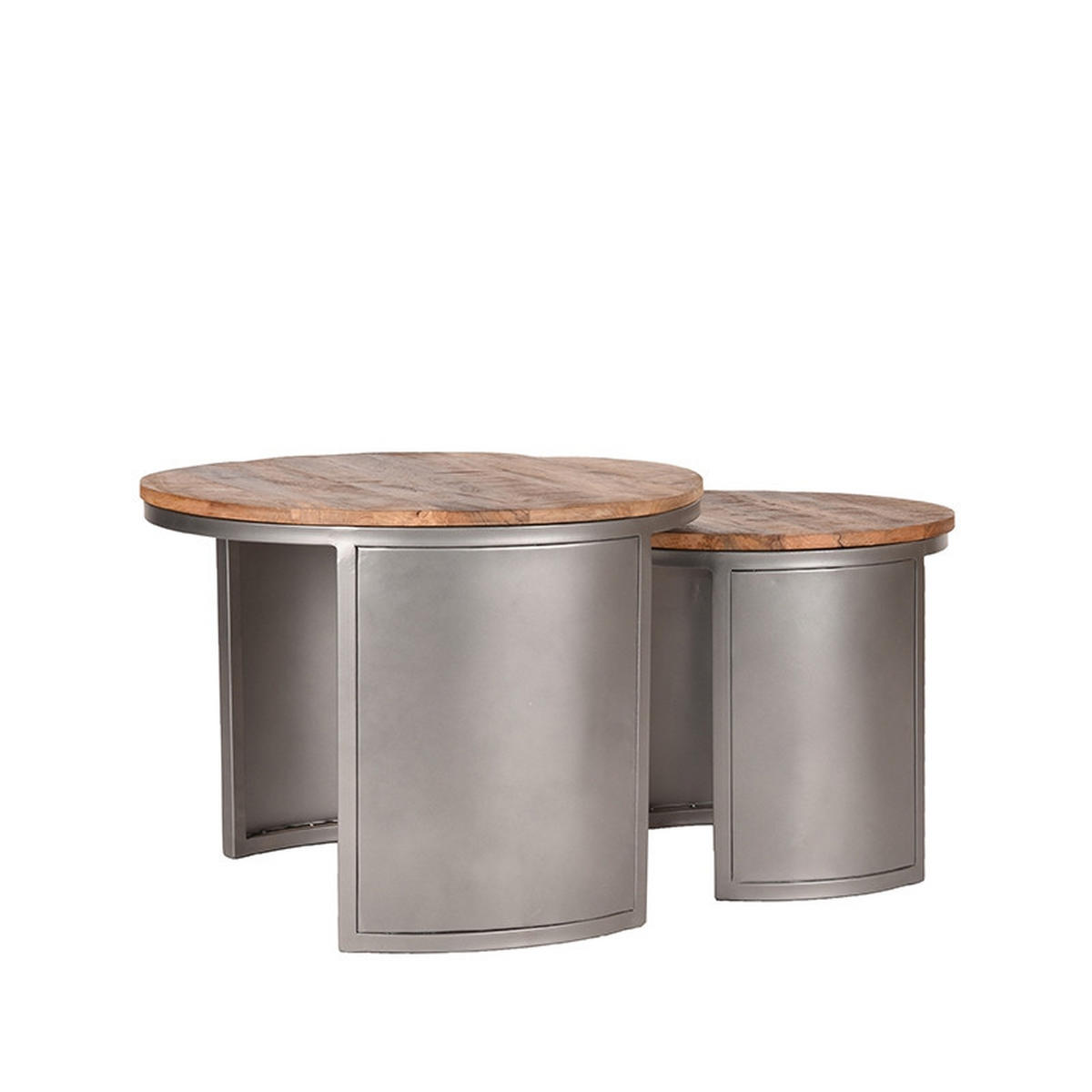 COUCHTISCH-SET Bunch Braun 60/60/45 cm - Braun, Holz (60/60/45cm) - LABEL51