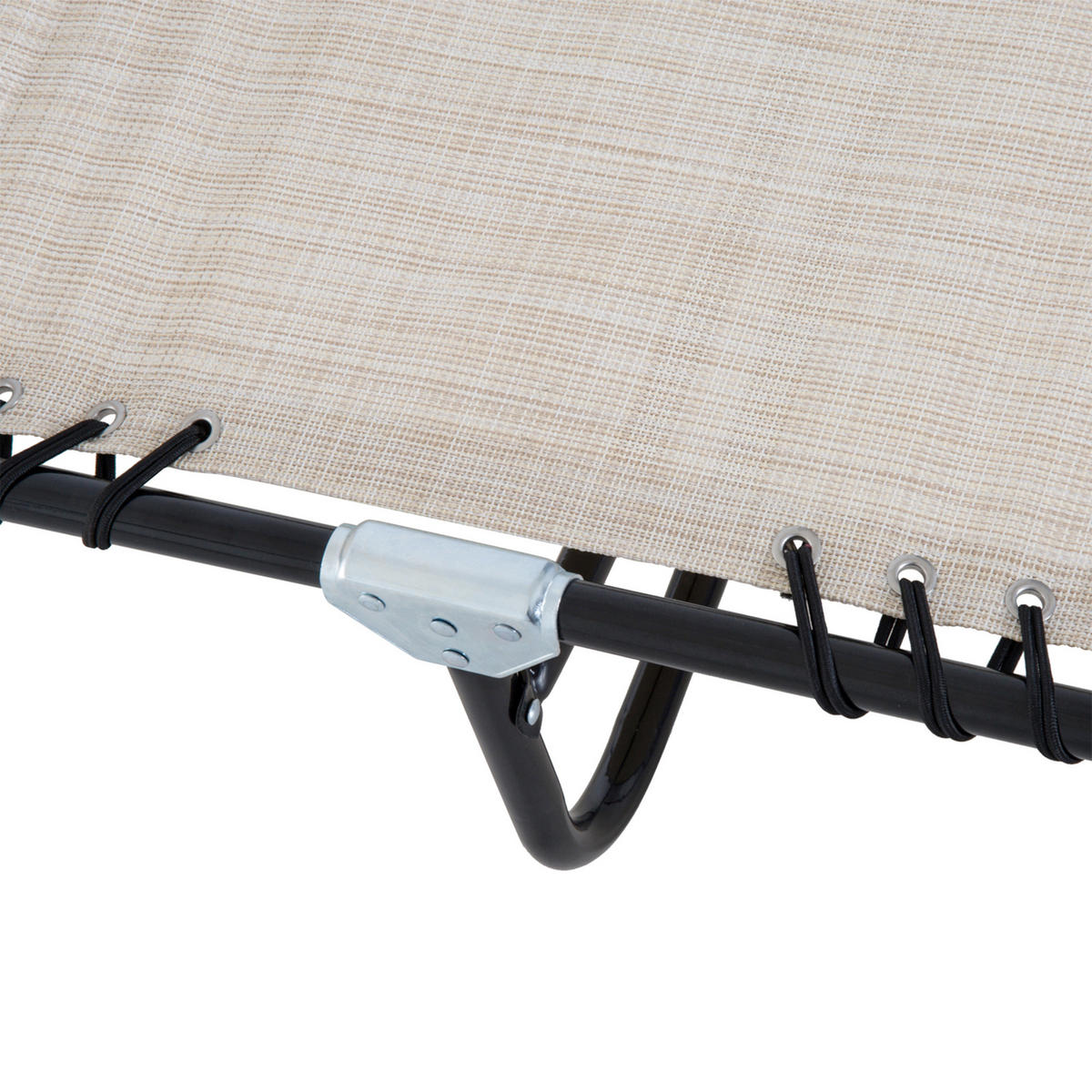 SONNENLIEGE faltbar Gartenliege Beige 4-stufig verstellbare Rückenlehne - Beige, Metall (58/30/197cm) - ComfortXL