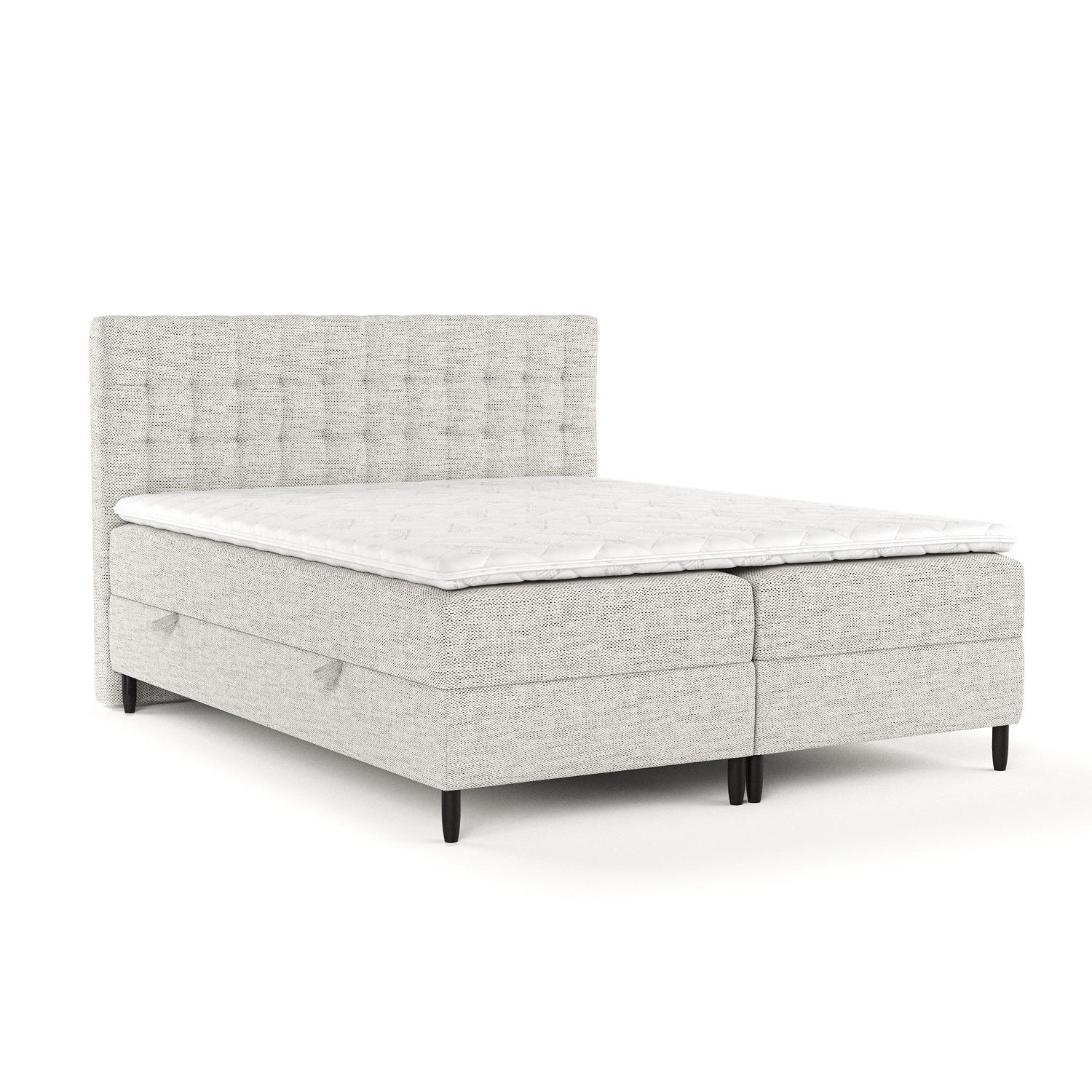 BOXBETT Divine Grau 160/200 cm - Schwarz/Grau, Holz/Holzwerkstoff (160/200cm) - Maison de Reve