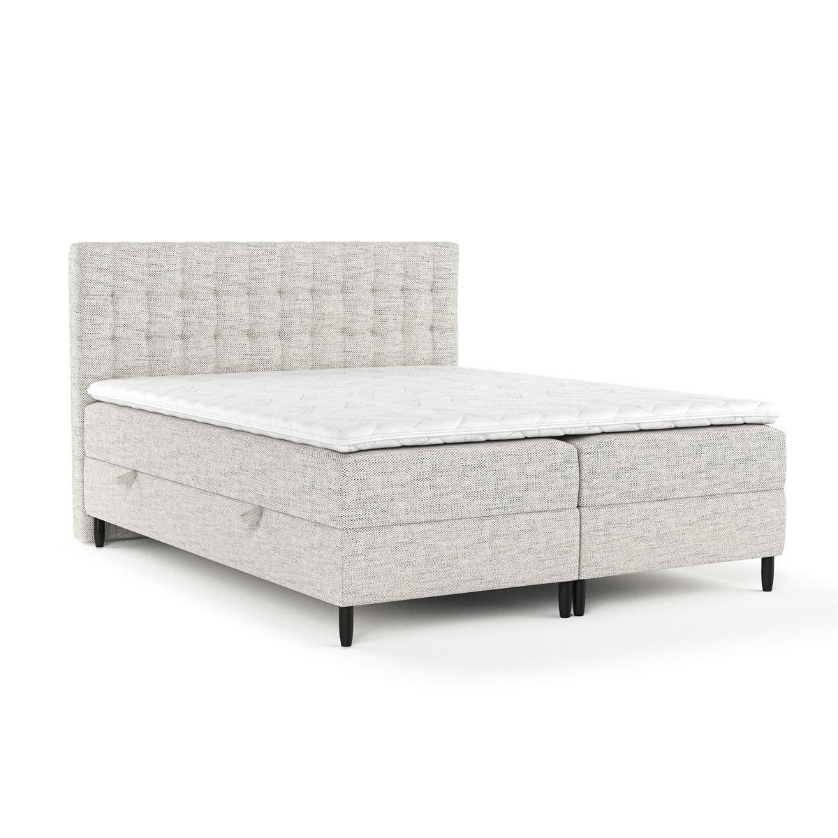 BOXBETT Divine Grau 180/200 cm - Schwarz/Grau, Holz/Holzwerkstoff (180/200cm) - Maison de Reve