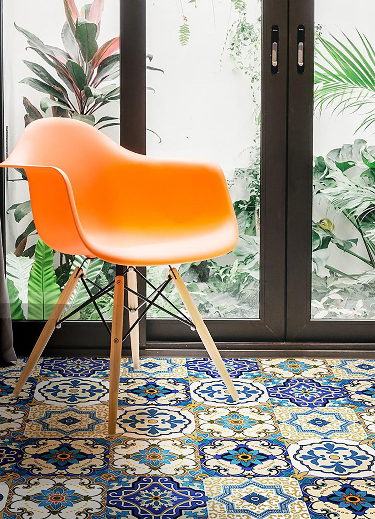 VINYL TEPPICH 150x225 cm Portugiesische Kacheln - Blau, Kunststoff (150/225cm) - TULUP