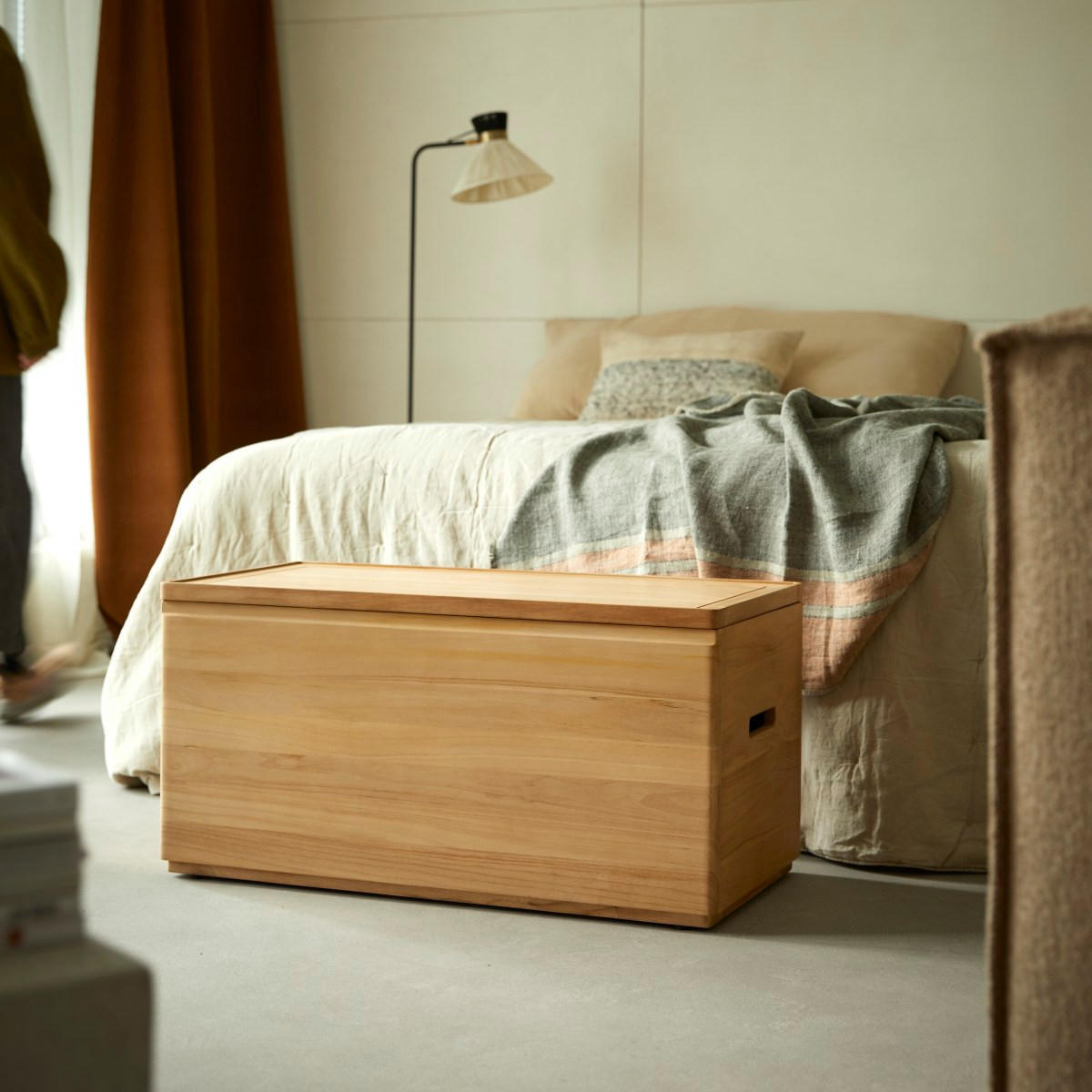TRUHE Nino Natur aus Teak - Naturfarben, Holz (80/40/40cm) - Tikamoon