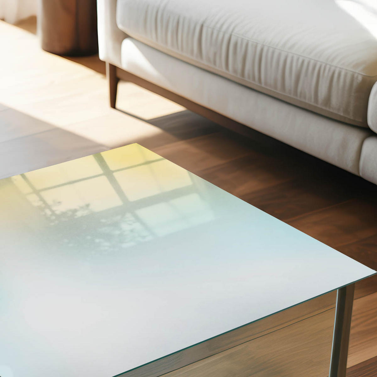 GLASPLATTE 80x60 cm – Farbverlauf - Creme, Glas (0.4/80/60cm) - ArtPrintCave