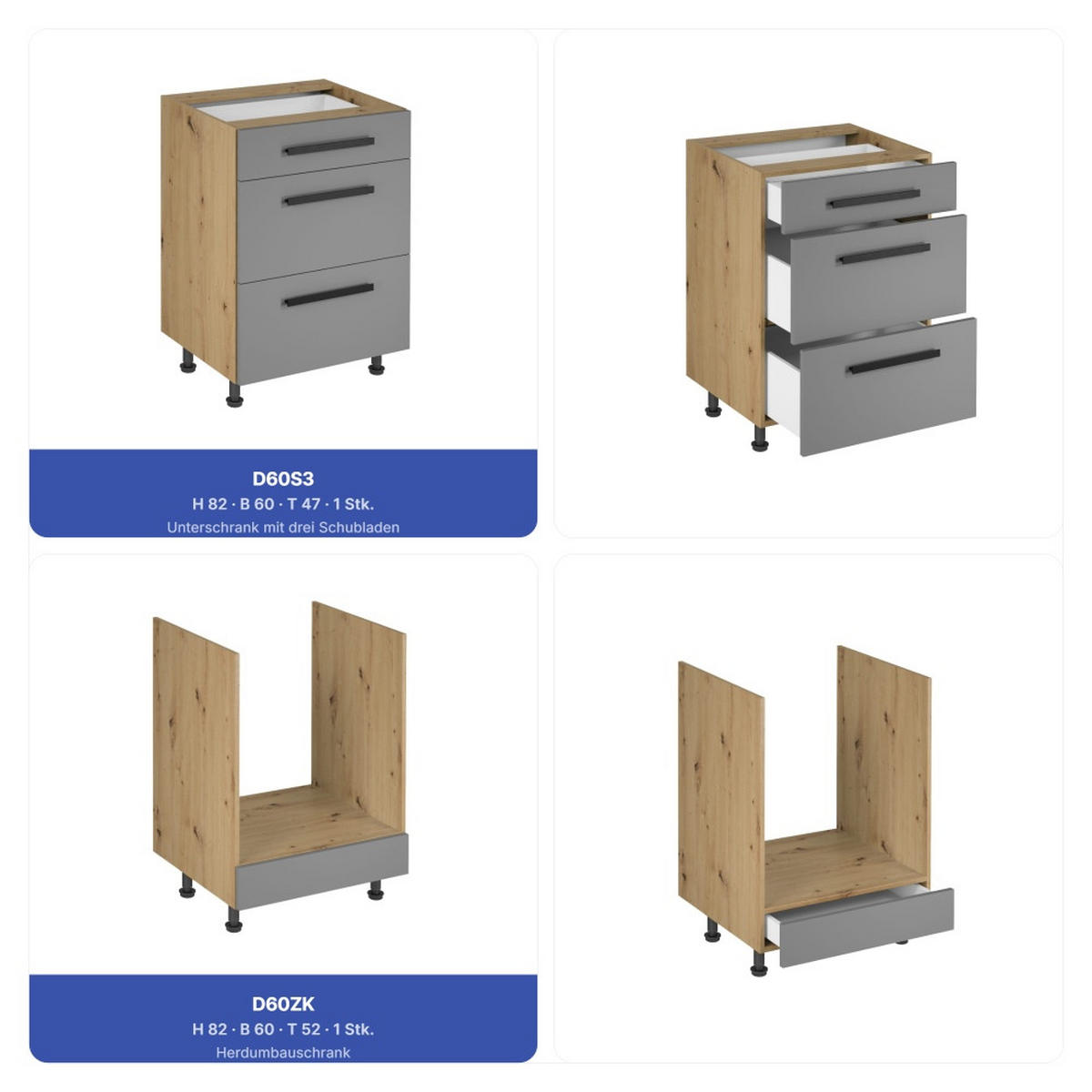 KÜCHENZEILE 340 cm - Langen KL20-M340 - in Beige/ Matt - Beige, Holz (340/248/58cm)