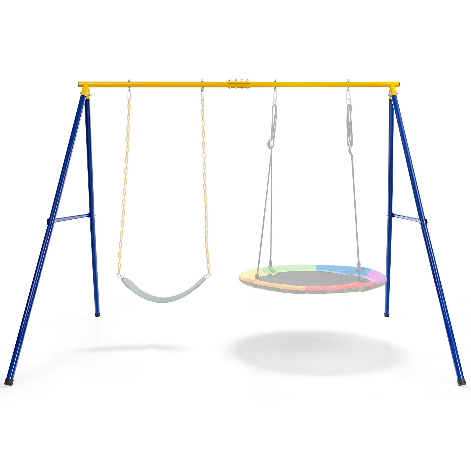 SCHAUKELGESTELL Blau - Blau, Metall (249/178/185cm) - COSTWAY