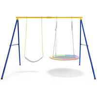 SCHAUKELGESTELL Blau - Blau, Metall (249/178/185cm) - COSTWAY