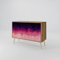 SIDEBOARD AURORA BOREALIS, Eicheneffekt, 111x42x77,5 cm, 2 Türen - Eichefarben/Buchefarben, Holzwerkstoff/Buchenholz (111/77.5/42cm) - SpaceRebels