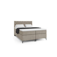 BOXBETT CHESTERFIELD PLUS 140 x 200 Beige - Beige, Textil/Metall (140/200cm) - VLR BEDS