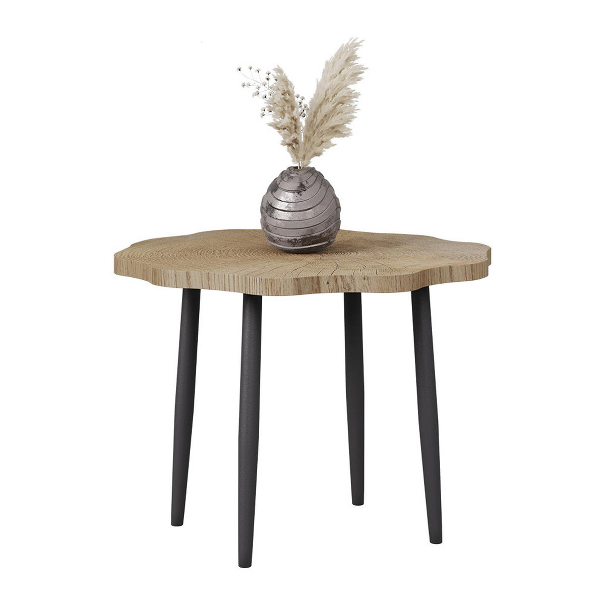 KONFERENČNÍ STŮL Ringo Dub - černá/barva dubu, kompozitní dřevo (60/60/2.5cm) - Vicco