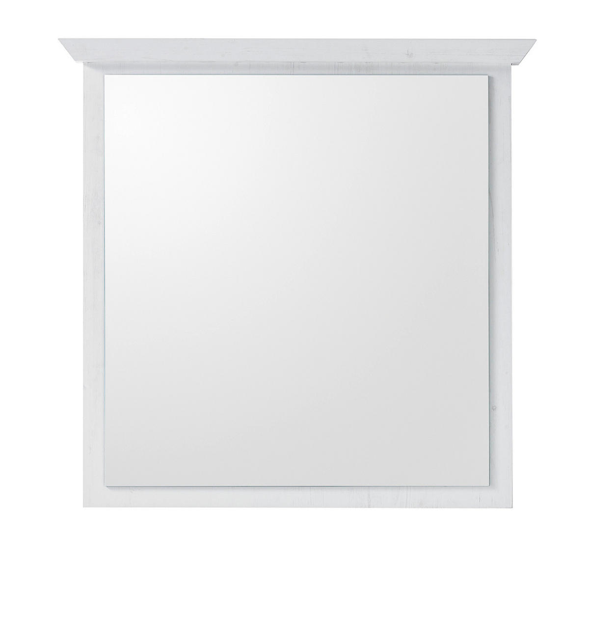 GARDEROBENSPIEGEL weiß Pinie Landhaus, Wandspiegel 92 x 99 cm - Weiß, Holz/Holzwerkstoff (92/99/6cm) - Furn.Design