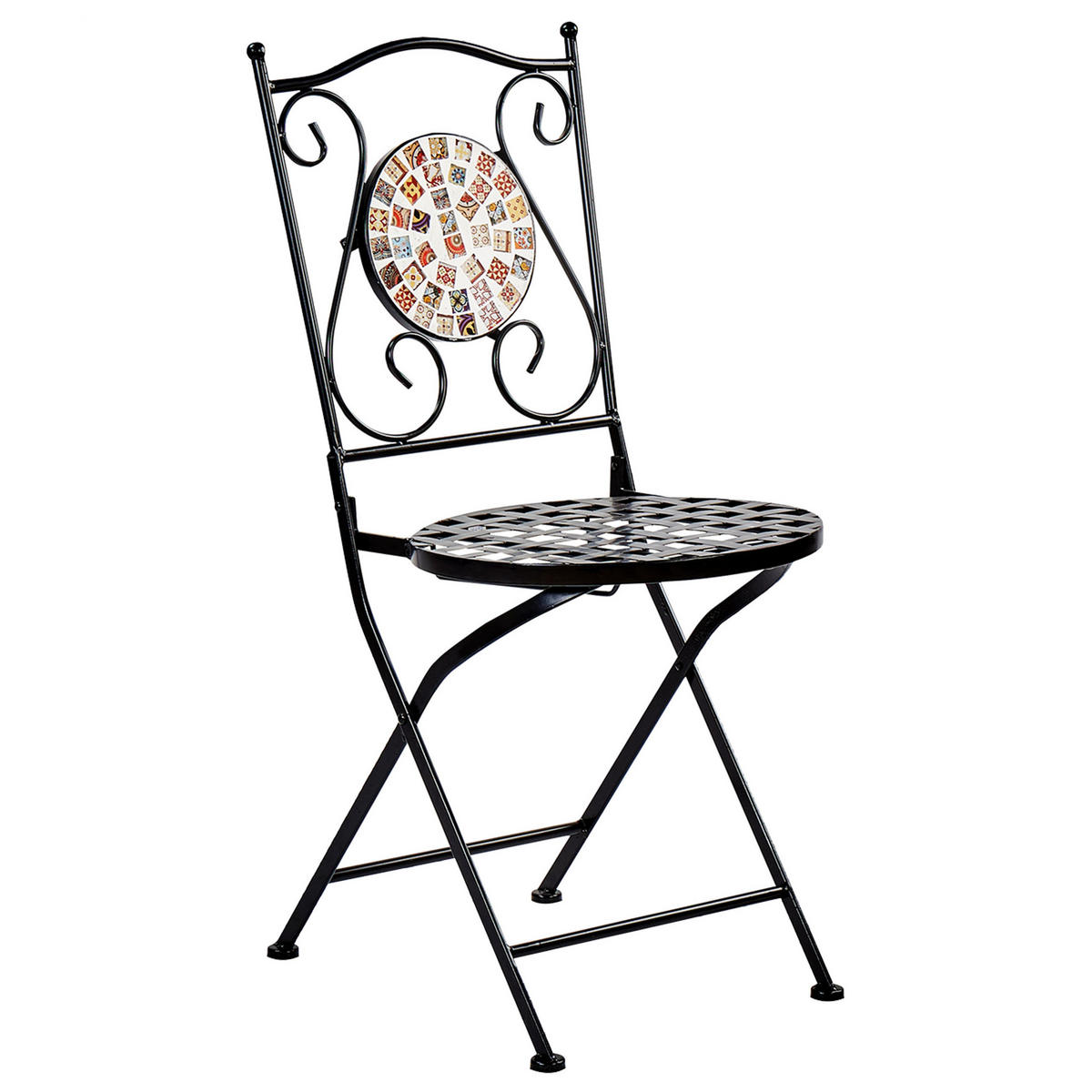 BISTRO-SET 2er Schwarz Casario - Multicolor/Schwarz, Metall - Beliani