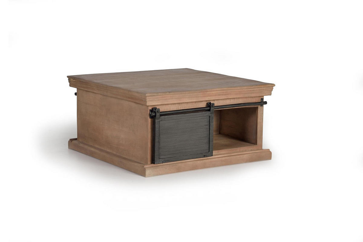 COUCHTISCH aus Mangoholz - Braun, Holz (90/90/45cm) - Giner y Colomer
