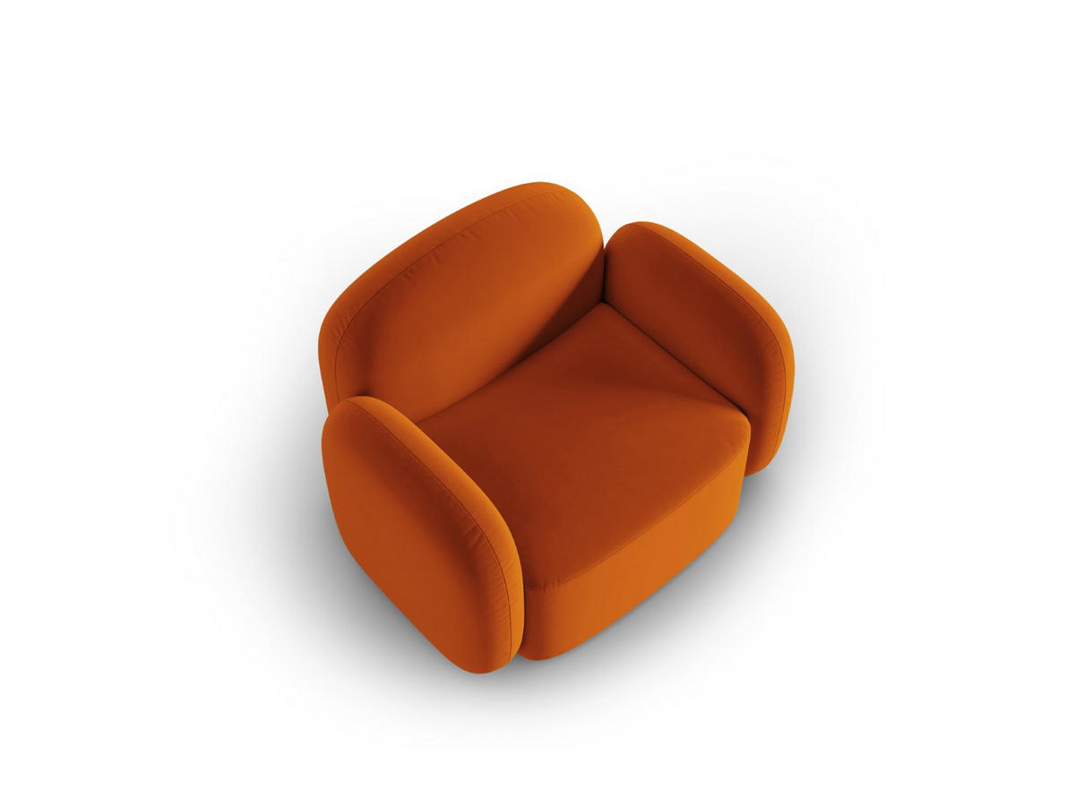 SESSEL Blair aus Samt terrakotta - Terra cotta, Textil (87/80/119cm) - Micadoni